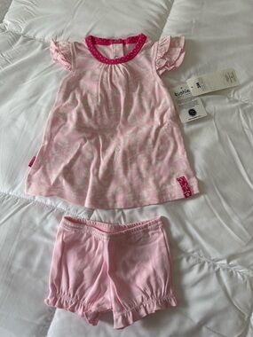 Pink Baby Girls Short Sleeve & Shorts Set from Nordstrom